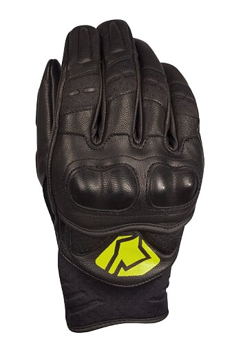 Kratke usnjene rokavice YOKO BULSA black / yellow M (8)