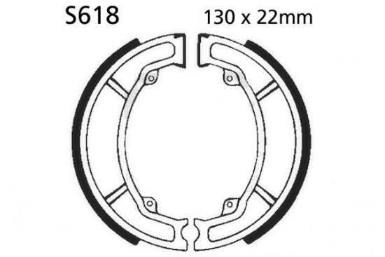 Brake shoe set EBC S618 including springs